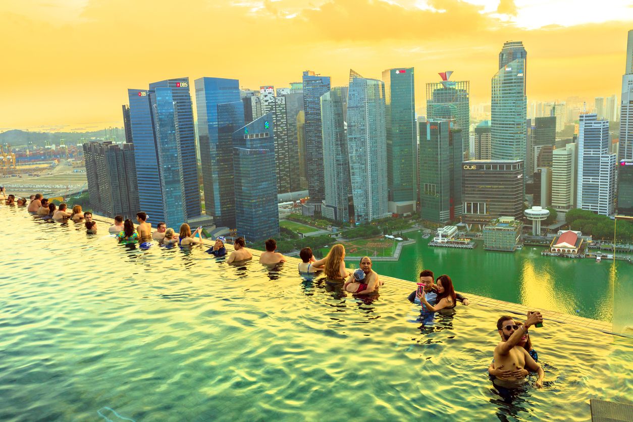 Piscina del Marina Bay Sands en Singapur.
