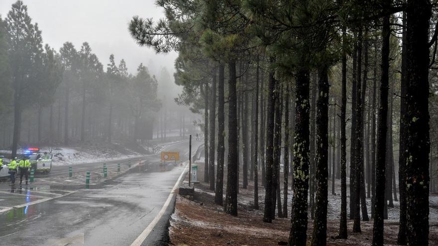 Nieva en la cumbre de Gran Canaria