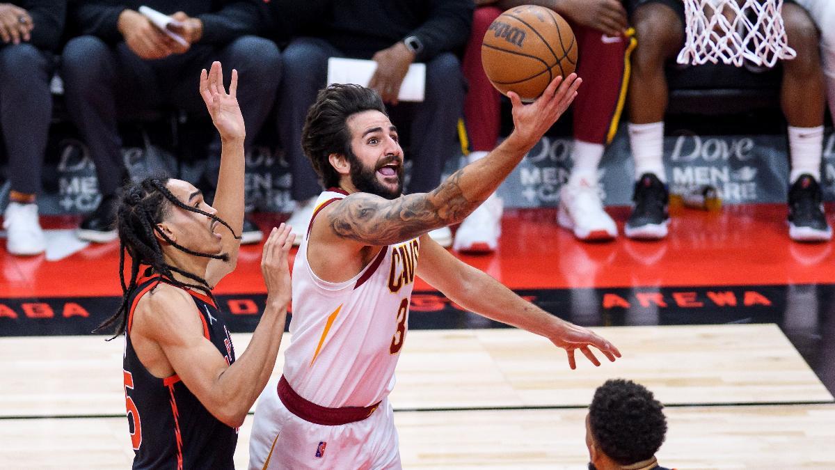 Ricky Rubio, durante un partido de la NBA entre los Cleveland Cavaliers y los Toronto Raptors