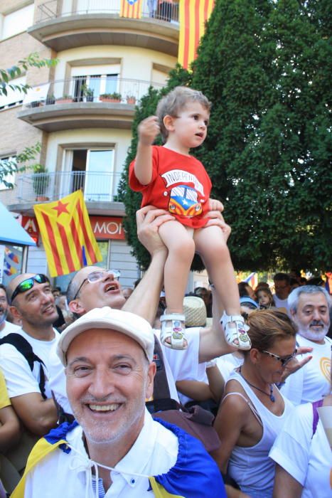 Gent de la Cerdanya a la concentració de l'11-S a Berga