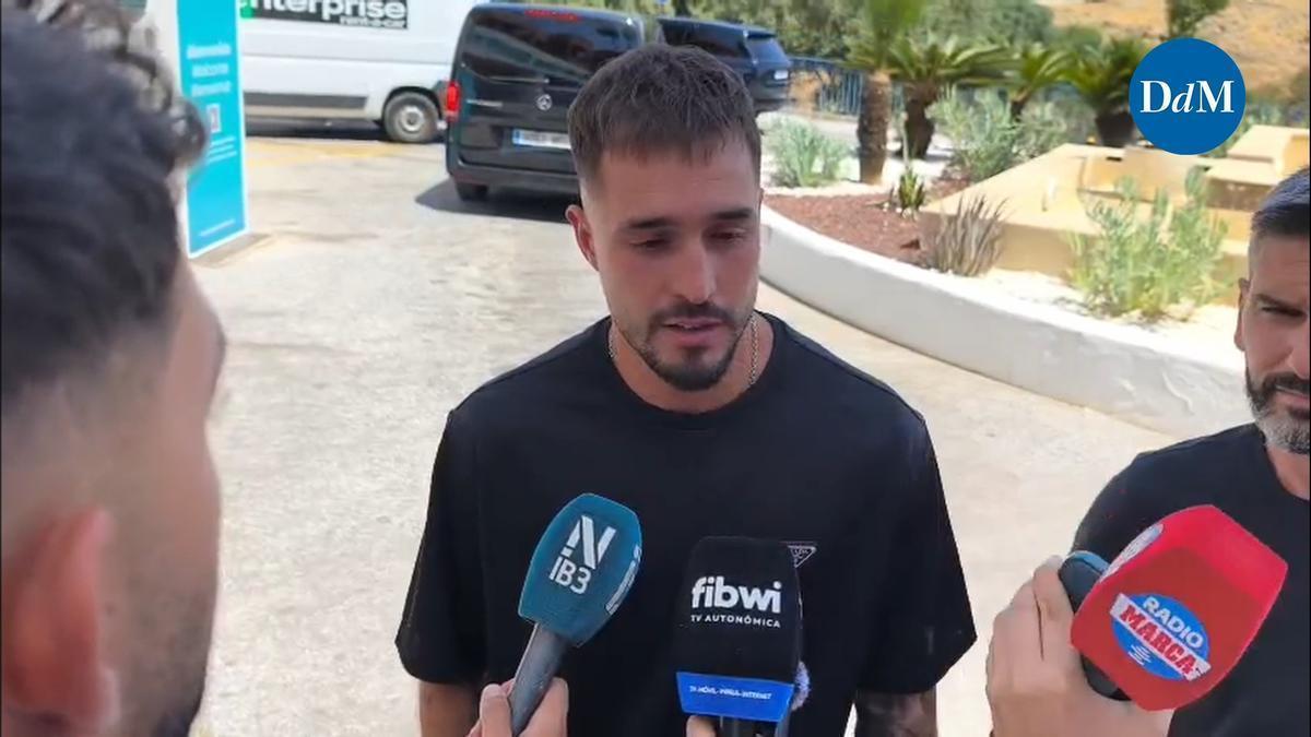 Primeras palabras de Arnau Tenas a su llegada a la concentración del Mallorca en Marbella