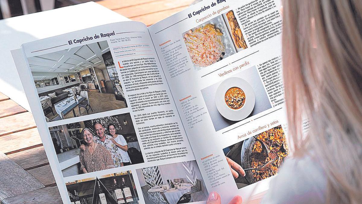 La revista es una práctica guía con 35 restaurantes y un centenar de recetas.
