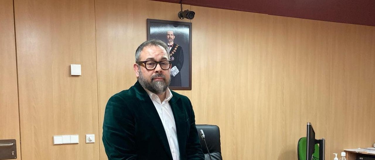 Julio Martínez Zahonero, ayer, en una sala de vistas del Palacio de Justicia de Gijón.