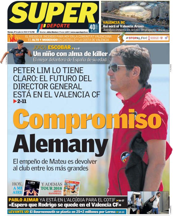 Portada SUPERDEPORTE 27 de julio de 2018