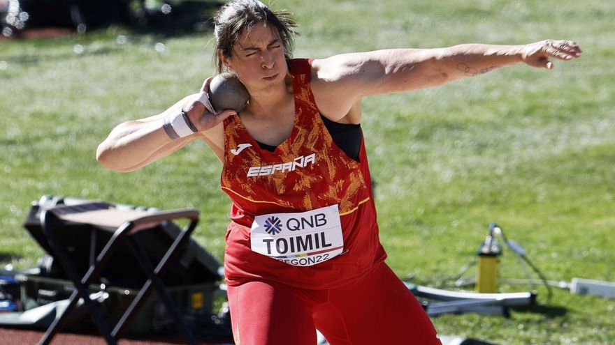 Toimil, durante uno de sus lanzamientos en Eugene. | // CJ GUNTHER