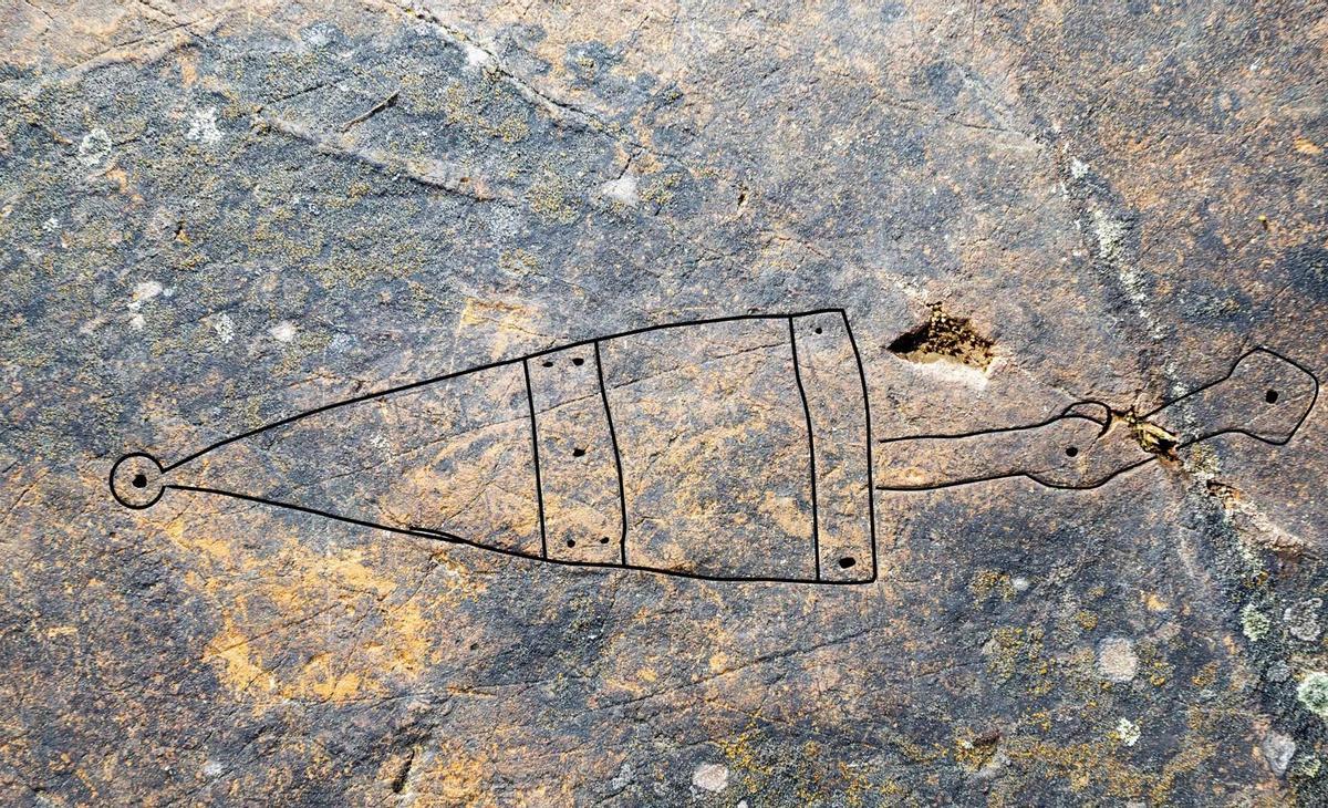 Arte rupestre en Caminomorisco (Cáceres).