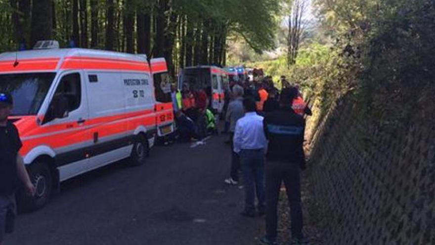 Un ciclista en coma y 14 heridos en Luxemburgo