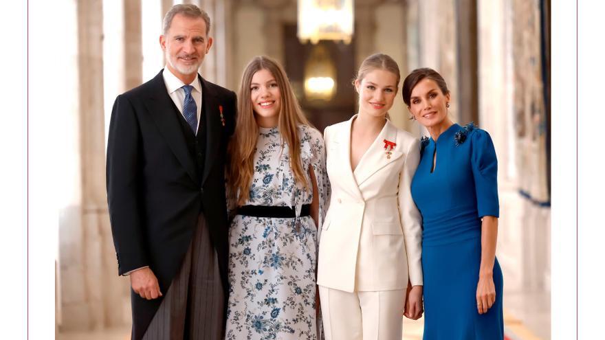 La Familia Real escoge una foto de la jura de la Constitución de Leonor para felicitar la Navidad