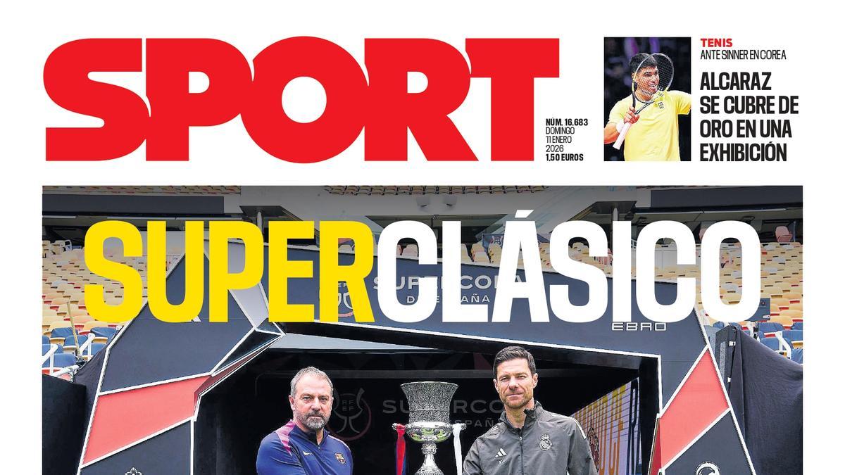 Esta es la portada de SPORT de hoy domingo, 11 de enero de 2026