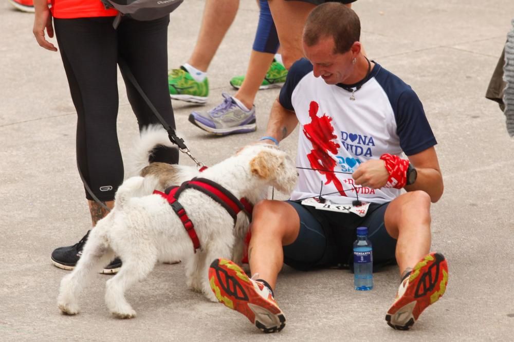 Participantes en la carrera "Dona vida"