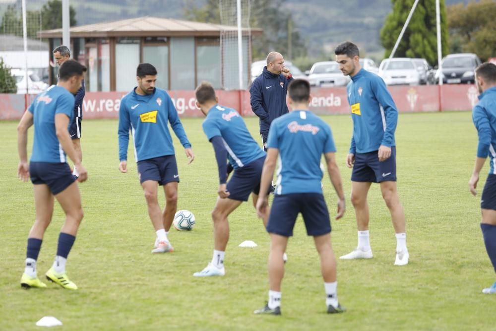 Entrenamiento del Sporting en Mareo.