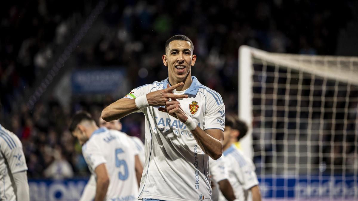 El Yamiq celebra su gol ante el Eibar