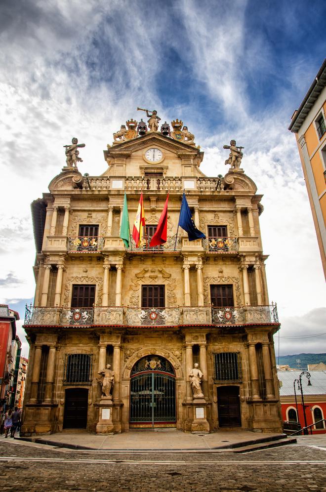Ayuntamiento de Pamplona, donde se lanza el chupinazo