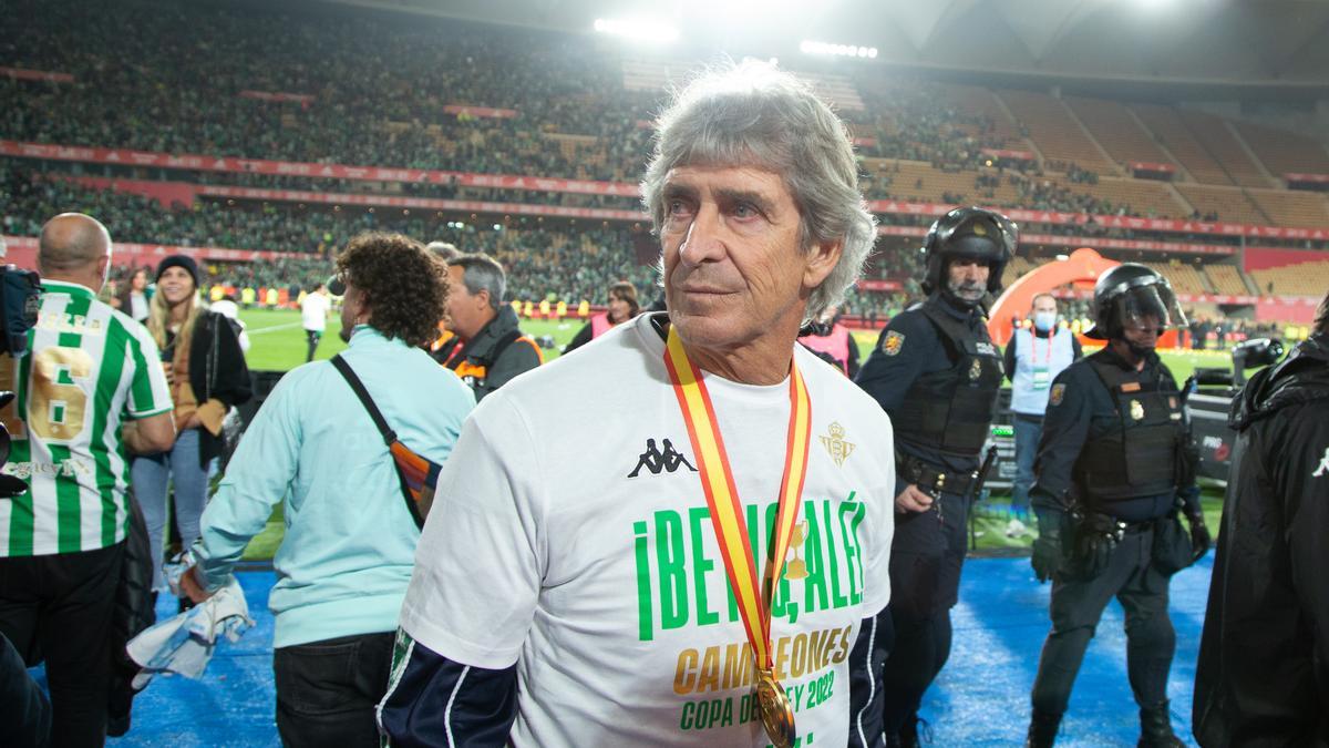 Pellegrini celebra la victoria del Betis