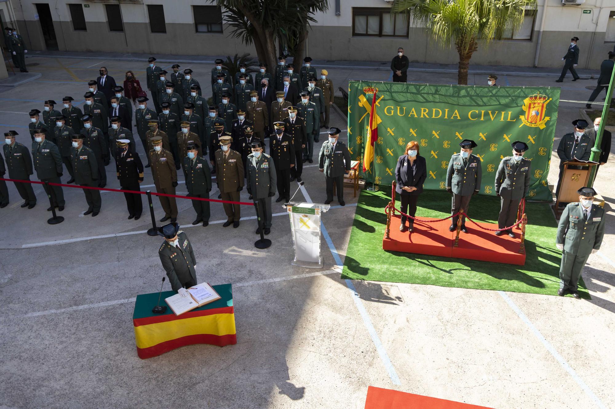 Toma de posesión del coronel jefe de la Comandancia de la Guardia Civil en València