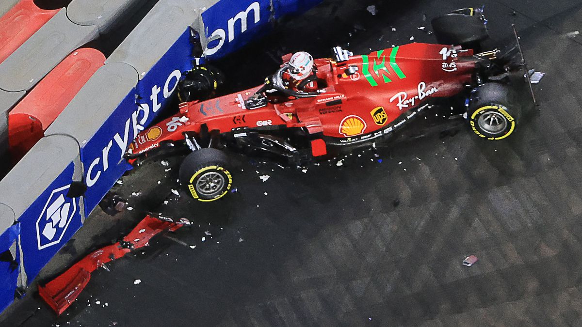 Leclerc se fue contra el muro en Yeda