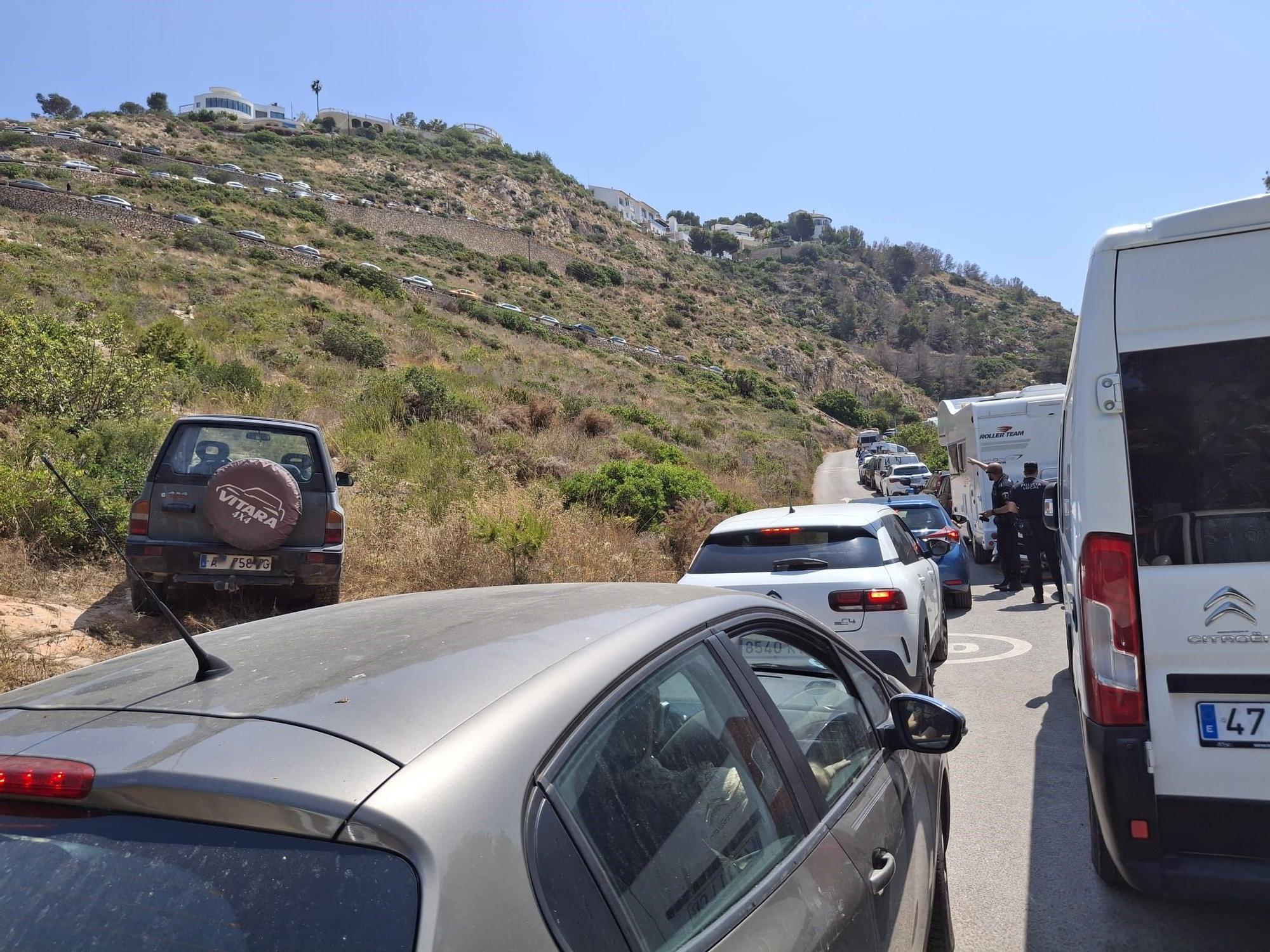 Llenazo y colapso en la Granadella de Xàbia (imágenes)