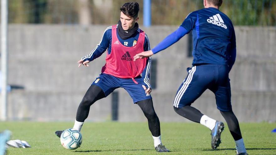 Juanjo Nieto, en el entrenamiento de hoy en El Requexón