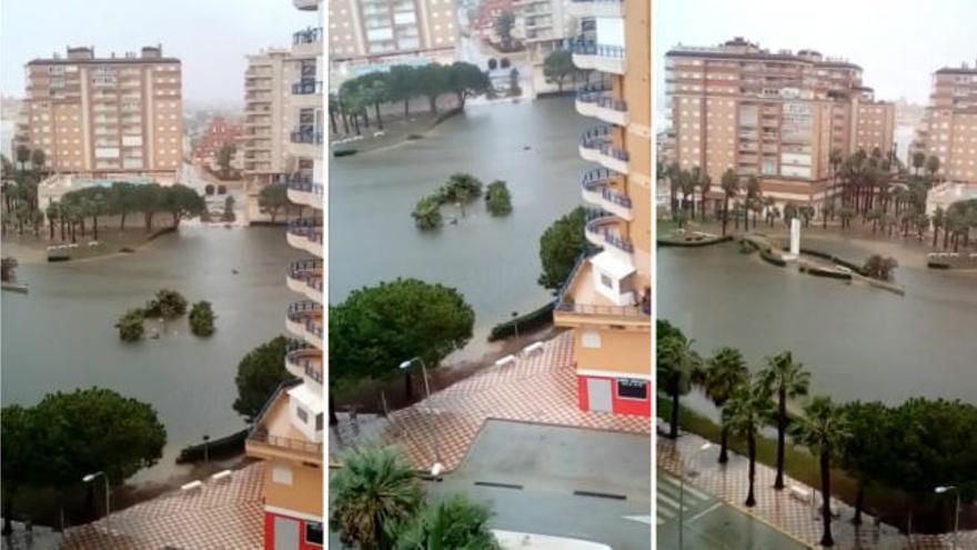 La playa de la goleta de Tavernes de la Valldigna, inundada