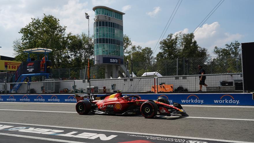 Así queda la parrilla del GP de Italia, con Sainz en pole y Alonso, décimo