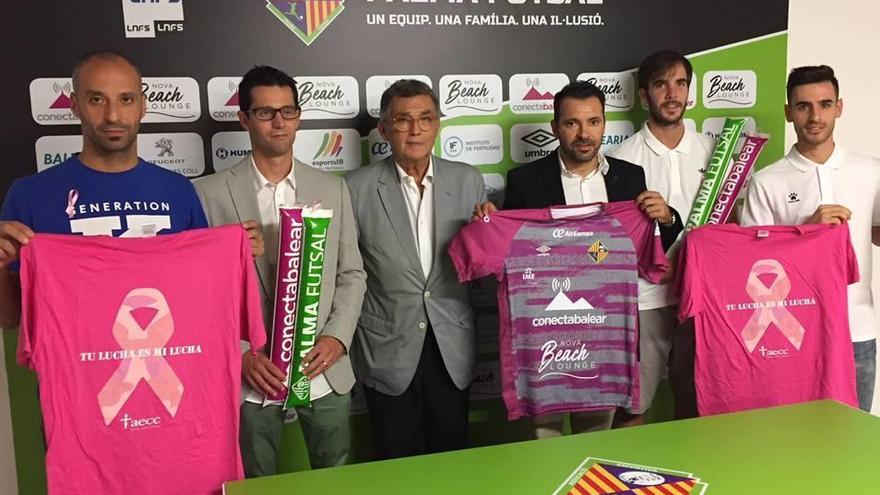 El Palma Futsal se tiñe de rosa para luchar contra el cáncer