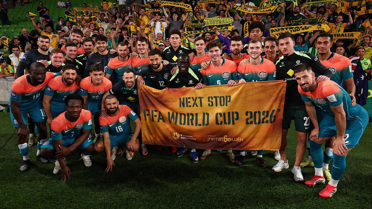 La selección de Australia que goleó 5-1 a Curazao en Melbourne.