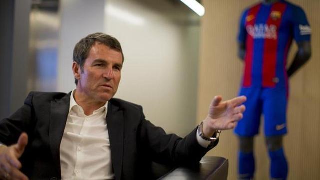 Robert Fernández, en el Camp Nou, durante la entrevista