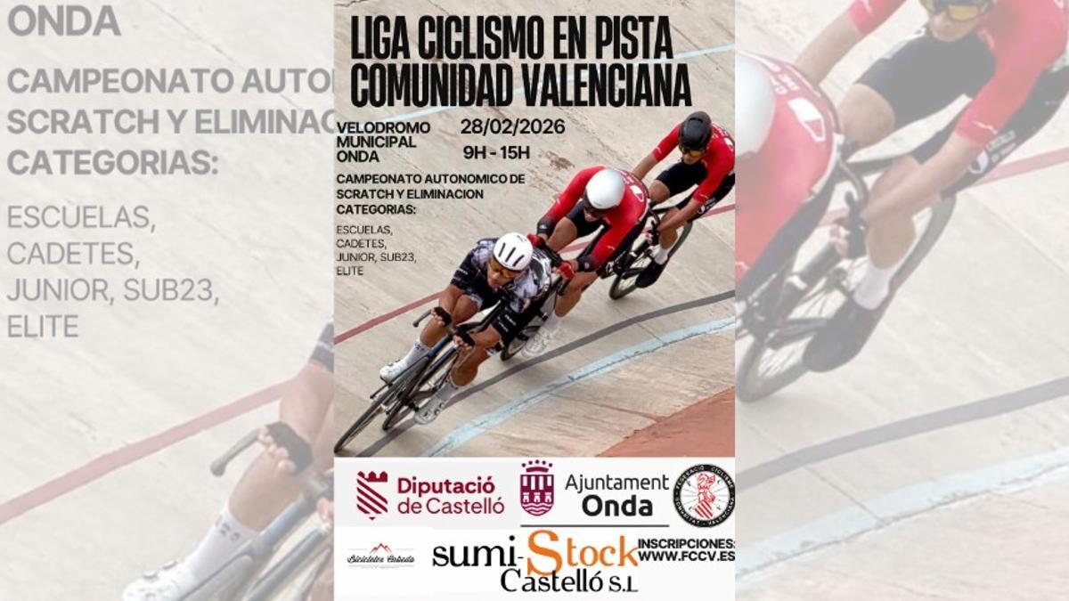 Liga de Pista en Onda y el Autonómico de Scratch y Eliminación, última cita pendiente de la temporada.