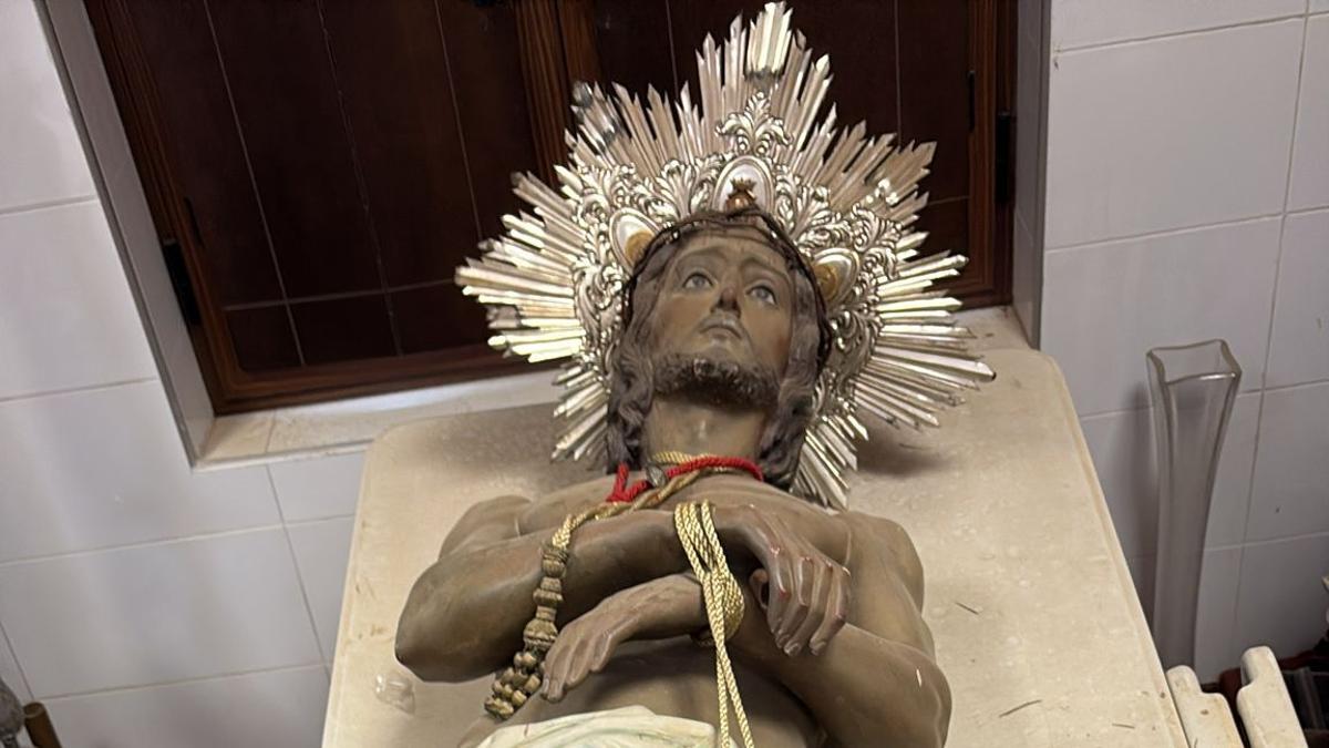 Ecce homo que se está restaurando de la Iglesia Picanya.