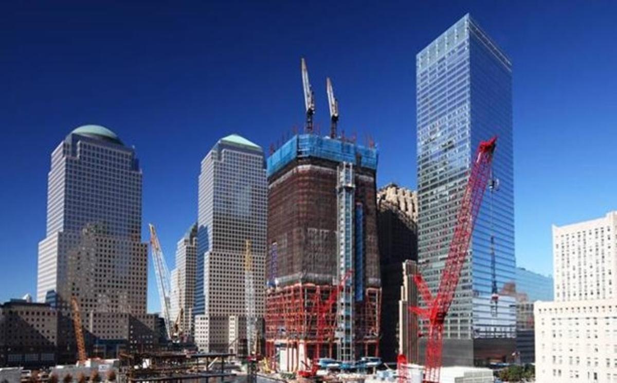 Construcció de l’edifici One World Trade Center, a la zona zero de la ciutat de Nova York. Construcció de l’edifici One World Trade Center, a la zona zero de la ciutat de Nova York.