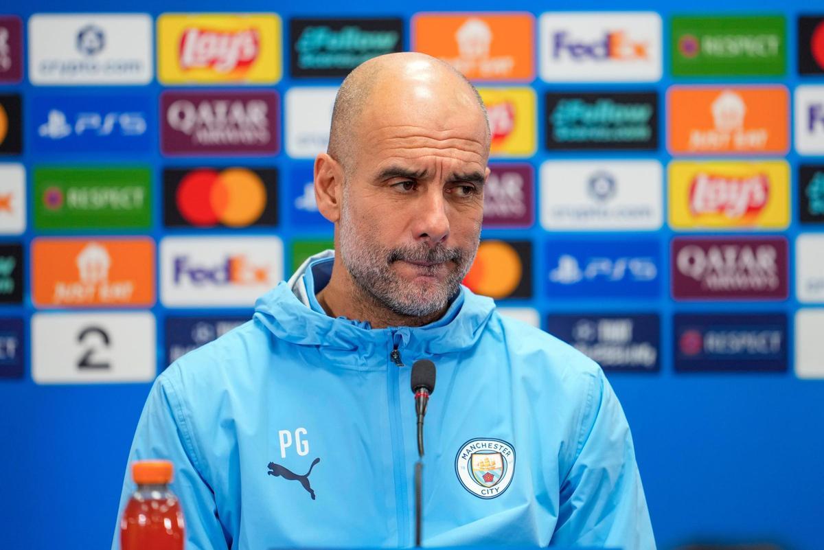 Pep Guardiola, en rueda de prensa