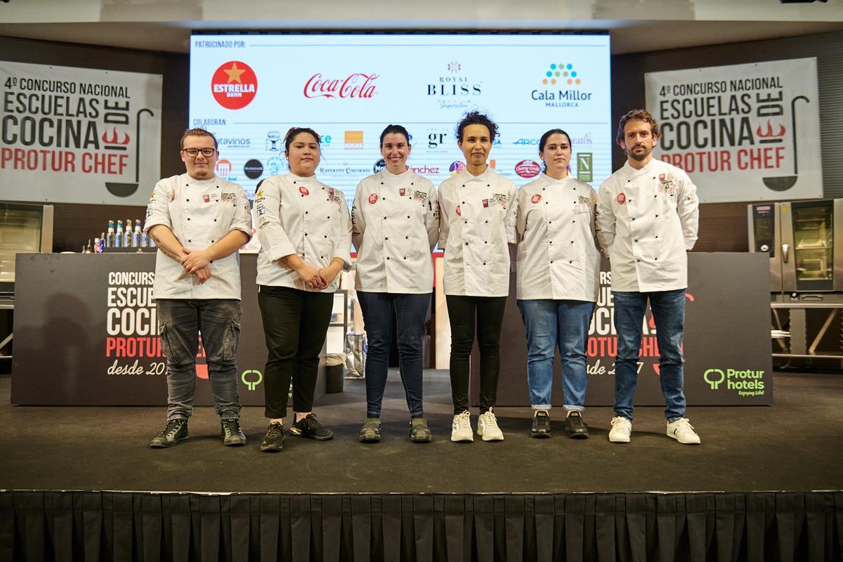 Los seis finalistas de este concurso nacional de cocina.