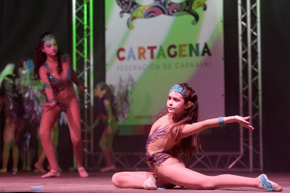 Andrea Guerrero, de la comparsa Los Gnomos, reina infantil del Carnaval de Cartagena 2017