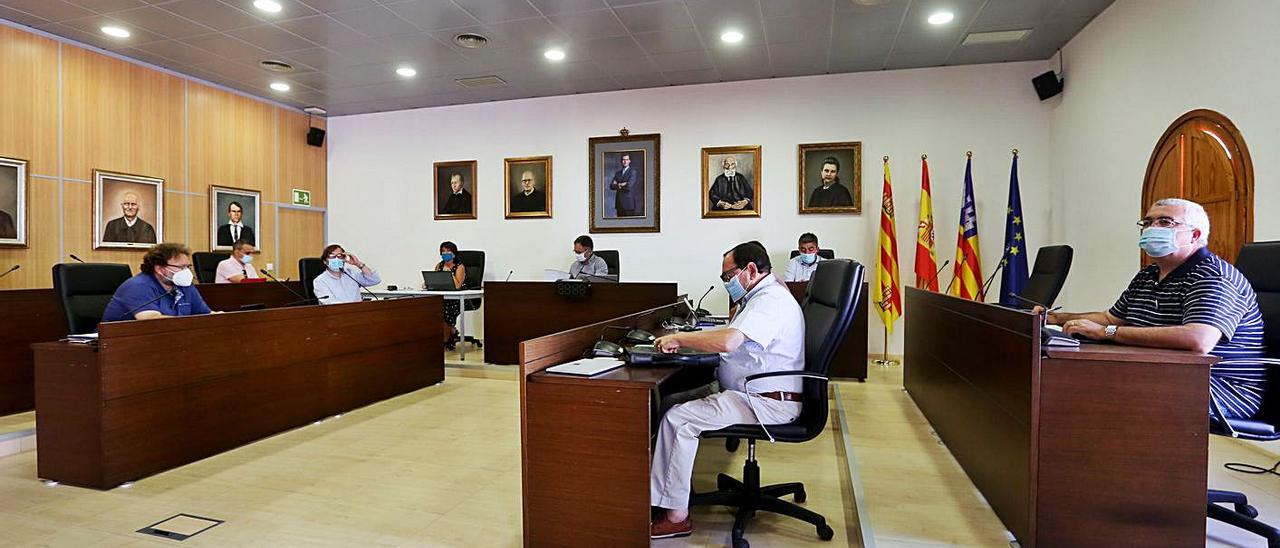 Los portavoces de los grupos en un pleno por videoconferencia por las medidas covid.