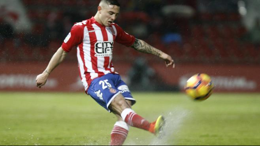 El jugador del Girona, Pablo Maffeo en un partit