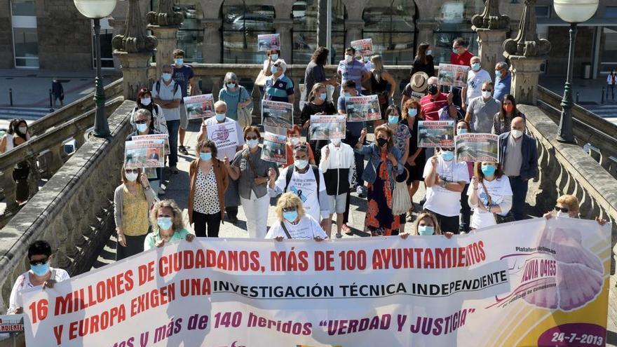 Marcha de la Plataforma Víctimas Alvia en el séptimo aniversario del accidente.