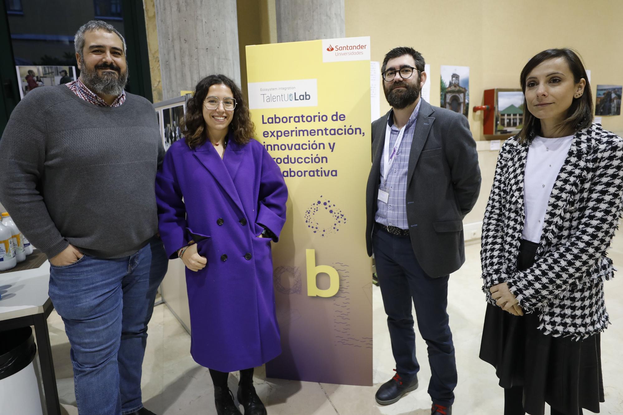 Por la izquierda Set Pérez González, Carlota Menéndez , Rubén Martín Mayo y Eva Martínez Pinilla, creadores de iCardioMonitor