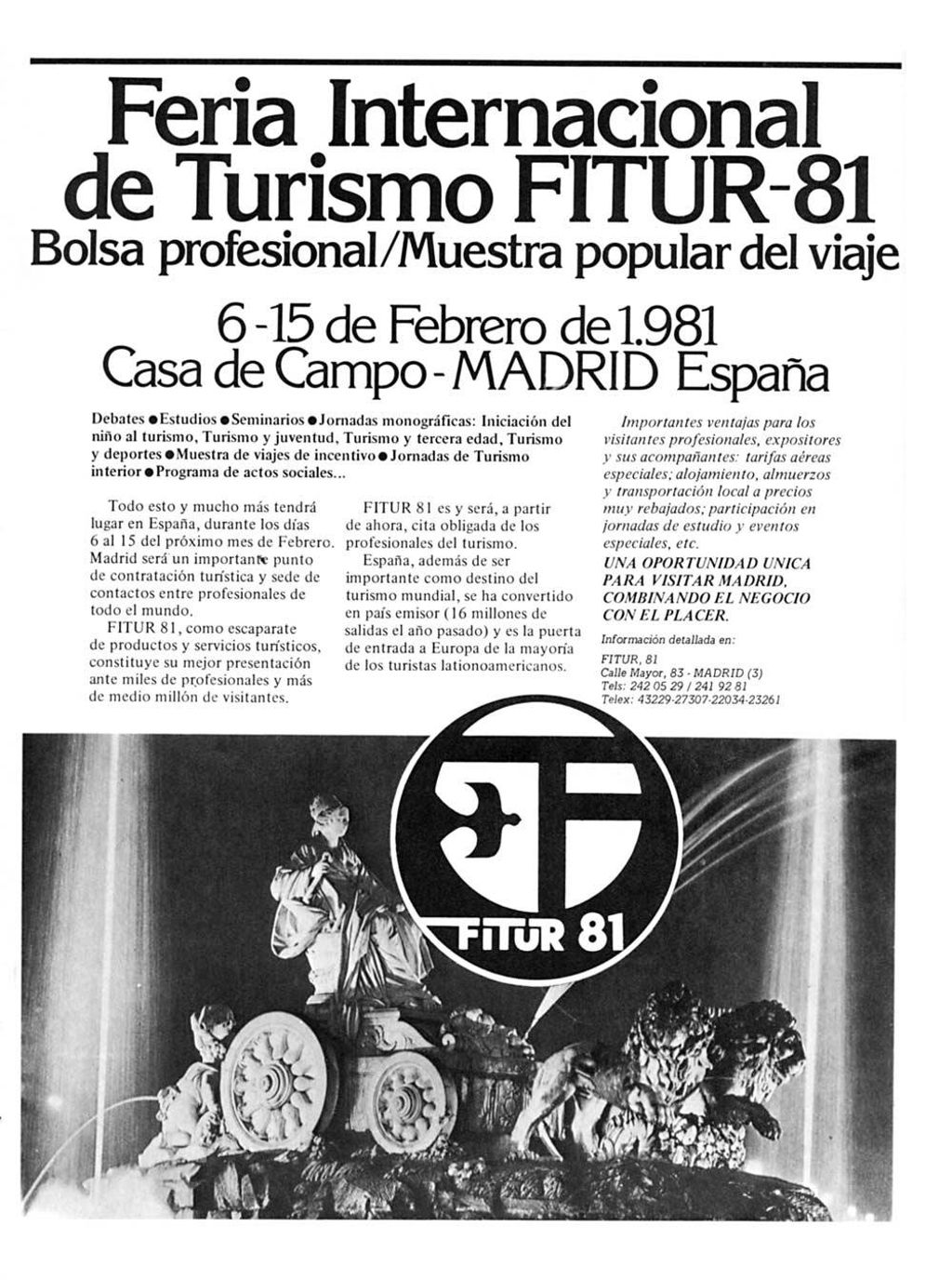 Publicidad del primer FITUR