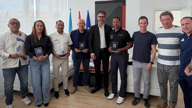 Imagen de la recepción oficial de los Kinder Games en la Casa do Concello. | CEDIDA