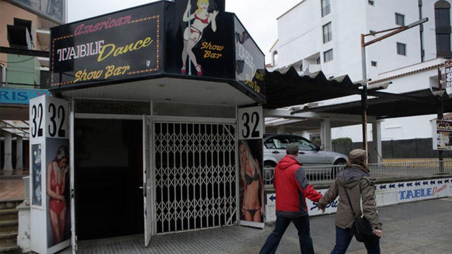 El ´Table Dance´, que fue registrado ayer, está en una de las calles principales de Platja de Palma.