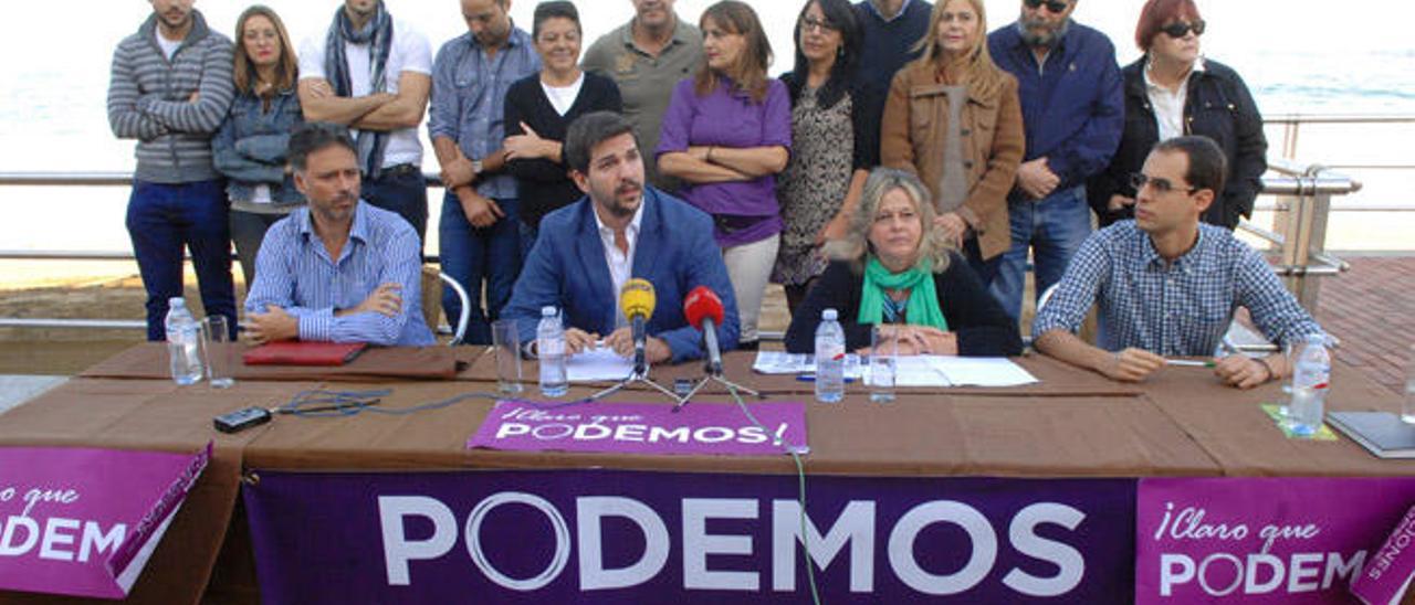 Componentes de la candidatura de Claro que Podemos de la capital grancanaria.