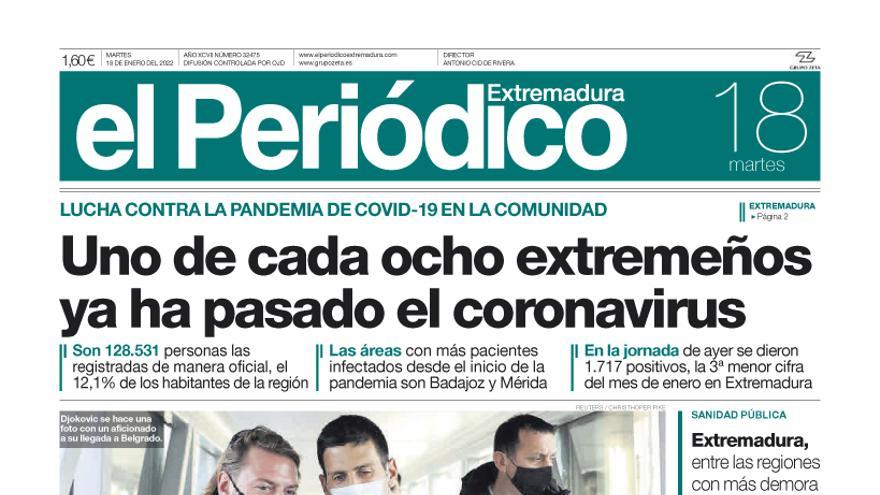 Consulta la portada correspondiente al día 18 de enero del 2022