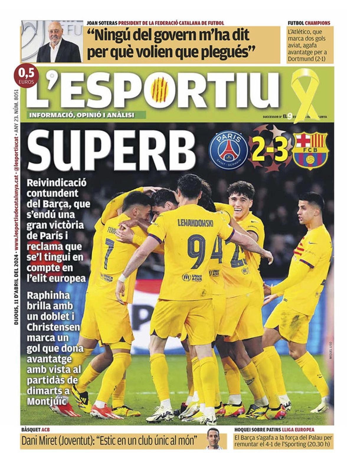 Las portadas de los periódicos deportivos de hoy, jueves 11 de abril Las portadas de los periódicos deportivos de hoy, jueves 11 de abril