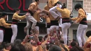 El tres de set descarregat per Castellers de Badalona, a la seva ciutat el novembre passat.