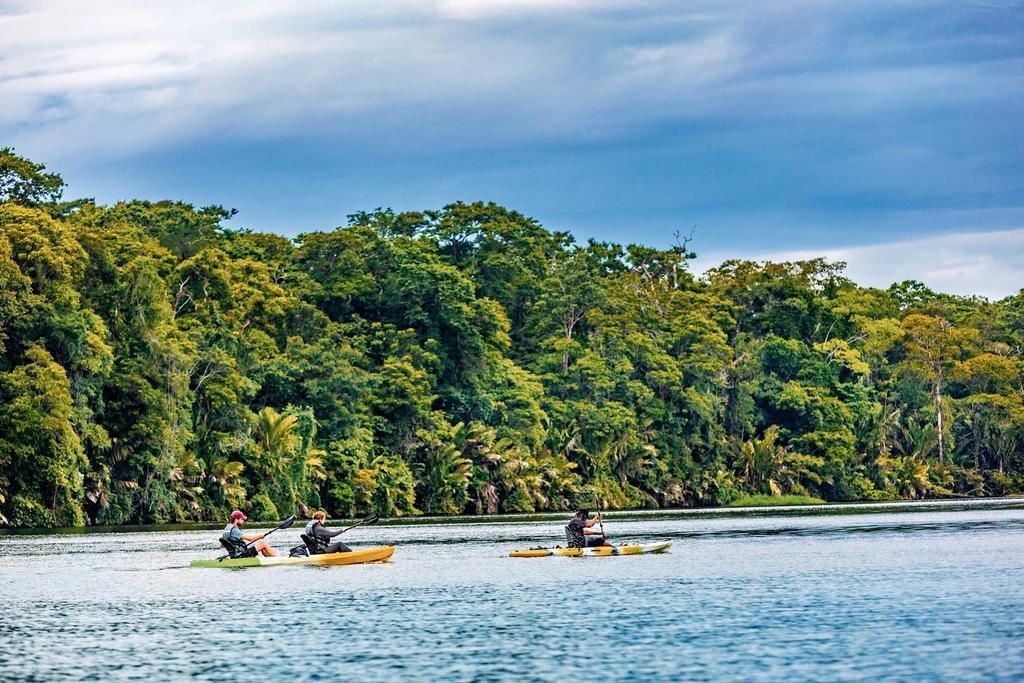 En kayak por los canales del Parque Nacional de Tortuguero.