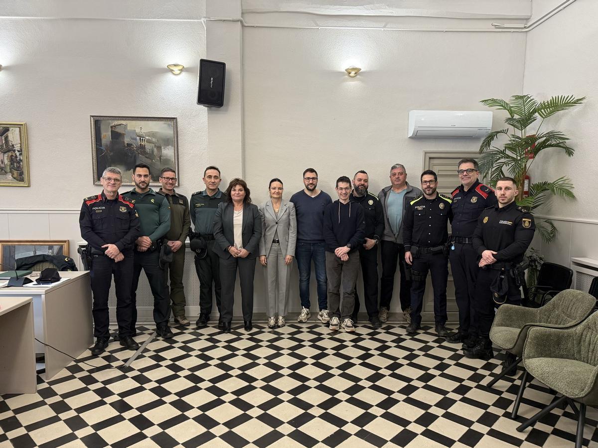 Els participants a la junta local de seguretat d'Artés