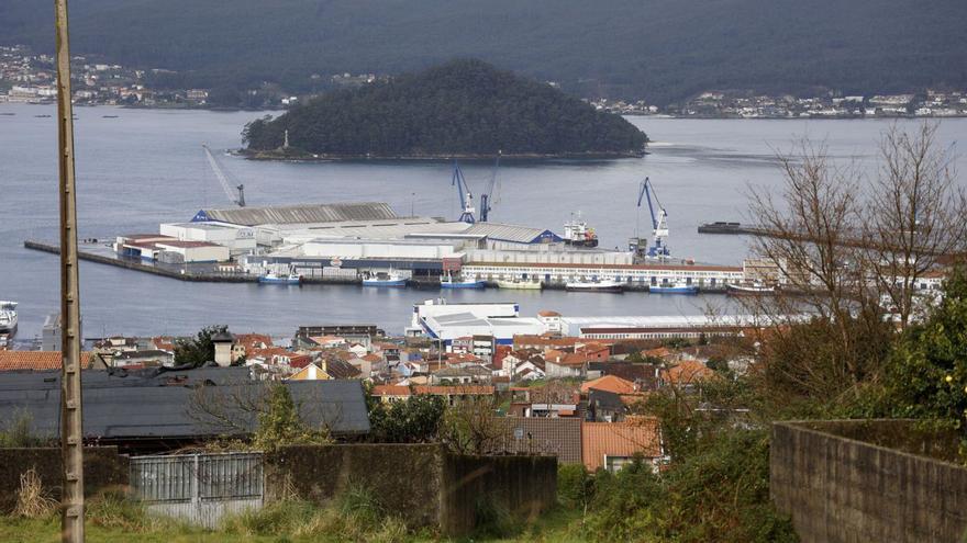 Vista del puerto desde Lourizán.