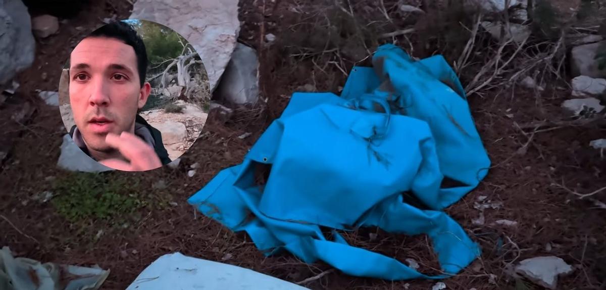 El youtuber en el asentamiento de Cala Salada