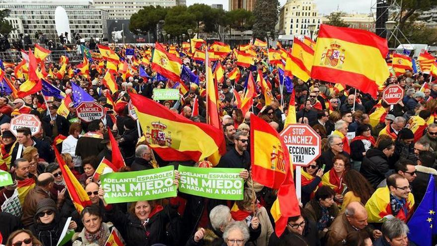 Manifestación en Madrid contra Pedro Sánchez