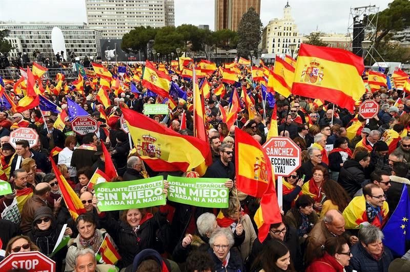 Manifestación en Madrid contra Pedro Sánchez